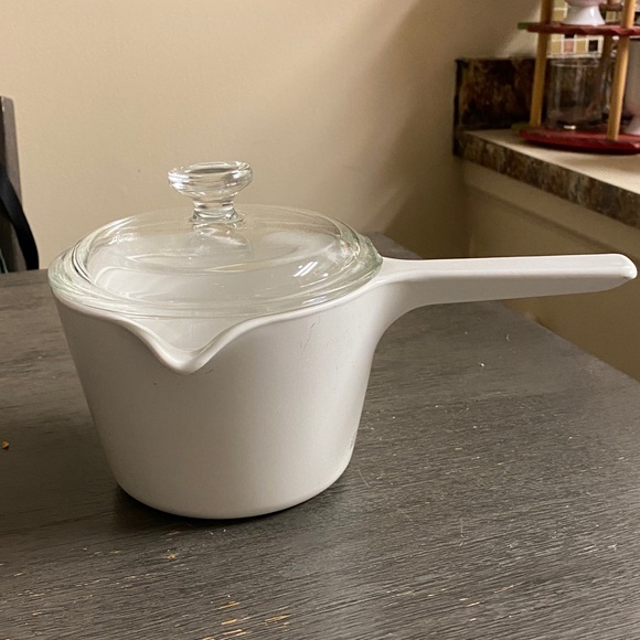 Corningware Other - Corningware White Ceramic Cookware with Glass Lid